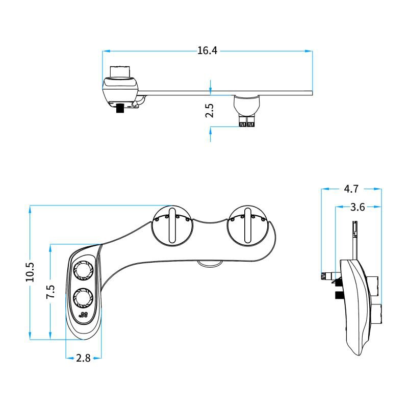 YepFresh™ Bidet Attachment With Temperature Control Non-Electric Butt Washer